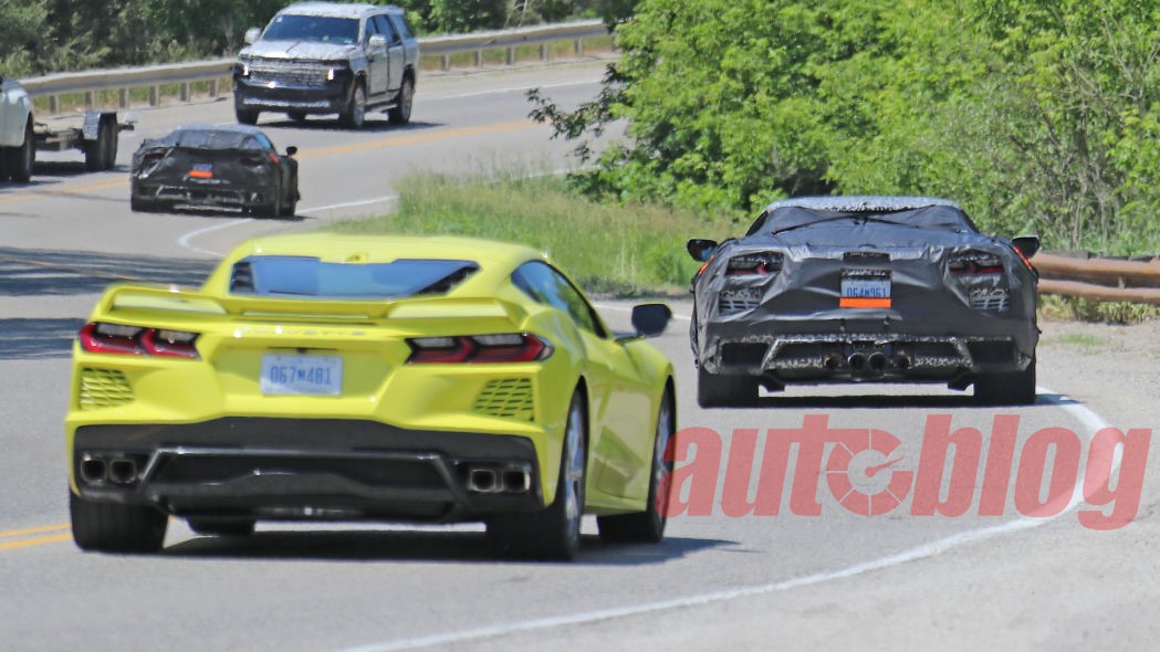 C8雪佛兰Corvette Z06在公共道路上看到并听到测试