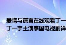 爱情与谎言在线观看丁一宇简介（关于爱情与谎言 2017年丁一宇主演泰国电视剧详细介绍）