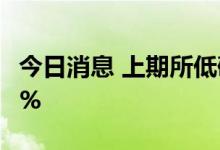 今日消息 上期所低硫燃油期货主力合约大涨5%