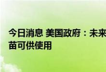 今日消息 美国政府：未来几个月将有160万剂额外的猴痘疫苗可供使用