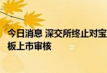 今日消息 深交所终止对宝宝巴士首次公开发行股票并在创业板上市审核