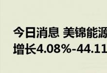 今日消息 美锦能源：预计上半年净利润同比增长4.08%-44.11%