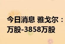 今日消息 雅戈尔：控股股东拟继续增持1929万股-3858万股