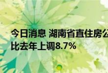 今日消息 湖南省直住房公积金缴存限额提升 最高月缴存额比去年上调8.7%