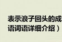 表示浪子回头的成语简介（关于浪子回头 汉语词语详细介绍）