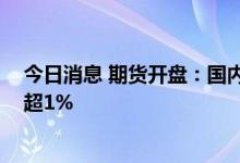 今日消息 期货开盘：国内期货夜盘开盘涨跌不一 铁矿石跌超1%