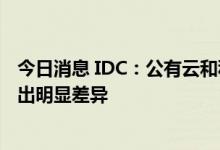 今日消息 IDC：公有云和私有云云主机市场的主要玩家呈现出明显差异