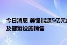 今日消息 美锦能源5亿元成立新公司，经营范围含站用加氢及储氢设施销售