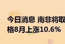 今日消息 南非将取消降低燃油税措施 汽油价格8月上涨10.6%