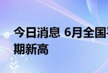 今日消息 6月全国平均气温创1961年以来同期新高