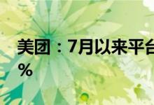 美团：7月以来平台“雪莲”销量环比涨199%