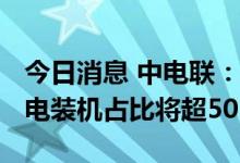 今日消息 中电联：预计2025年非化石能源发电装机占比将超50%