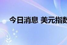 今日消息 美元指数DXY短线下挫10余点