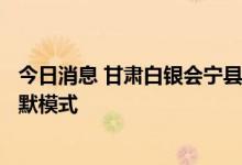 今日消息 甘肃白银会宁县新增1例确诊病例 当地采取七天静默模式