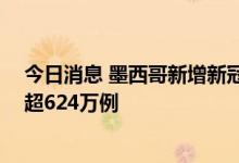 今日消息 墨西哥新增新冠肺炎确诊病例32195例 累计确诊超624万例