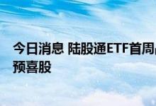 今日消息 陆股通ETF首周战绩出炉，“冠军”重仓两只中报预喜股