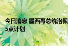 今日消息 墨西哥总统洛佩斯向美国总统拜登提出两国合作的5点计划