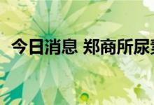 今日消息 郑商所尿素期货主力合约大跌6%