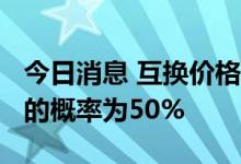 今日消息 互换价格显示7月份加息100个基点的概率为50%