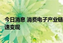 今日消息 消费电子产业链蓄势蝶变，多公司智能汽车业务加速变现