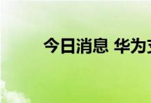 今日消息 华为支付月活用户达1亿