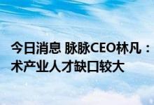 今日消息 脉脉CEO林凡：新能源汽车、人工智能等五大硬技术产业人才缺口较大