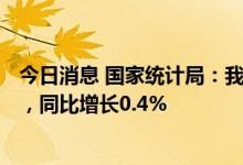 今日消息 国家统计局：我国二季度GDP绝对额292464亿元，同比增长0.4%