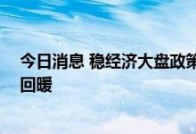 今日消息 稳经济大盘政策落地显效 房地产销售和融资同步回暖