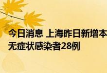 今日消息 上海昨日新增本土新冠肺炎确诊病例5例 新增本土无症状感染者28例