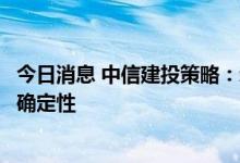 今日消息 中信建投策略：新能源方向仍具较强的可持续性及确定性