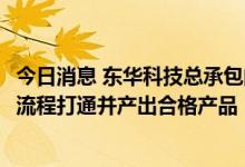 今日消息 东华科技总承包的贵州磷化3万吨/年磷酸铁项目全流程打通并产出合格产品