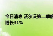 今日消息 沃尔沃第二季度净销售额1189亿瑞典克朗，同比增长31%