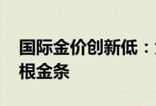 国际金价创新低：大妈狂剁手 有人一笔买十根金条