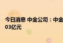 今日消息 中金公司：中金财富上半年净利6.95亿元 营收28.03亿元