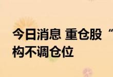 今日消息 重仓股“变阵” 顶流基金经理调结构不调仓位