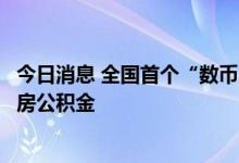 今日消息 全国首个“数币+”公积金专窗落户福田 可缴存住房公积金