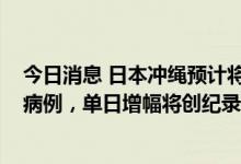 今日消息 日本冲绳预计将报告新增逾5000例新冠肺炎确诊病例，单日增幅将创纪录新高