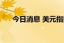 今日消息 美元指数DXY短线走低20点