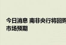 今日消息 南非央行将回购利率上调75个基点至5.50% 超出市场预期