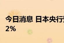 今日消息 日本央行预计2023财年GDP增速为2%