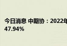 今日消息 中期协：2022年6月期货公司总体净利润环比增加47.94%