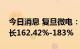 今日消息 复旦微电：预计上半年净利同比增长162.42%-183%