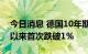 今日消息 德国10年期国债收益率自5月30日以来首次跌破1%