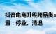 抖音电商升级跨品类sku低价引流店铺治理处置：停业、清退