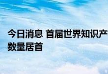 今日消息 首届世界知识产权组织全球奖揭晓，中国获奖企业数量居首