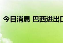 今日消息 巴西进出口贸易额今年有望创新高