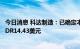 今日消息 科达制造：已确定本次GDR发行最终价格为每份GDR14.43美元