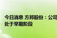 今日消息 方邦股份：公司在PET复合铜箔领域的研发布局尚处于早期阶段