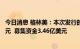 今日消息 格林美：本次发行的GDR最终价格为每份12.28美元  募集资金3.46亿美元