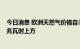 今日消息 欧洲天然气价格自3月9日以来首次升至200欧元/兆瓦时上方